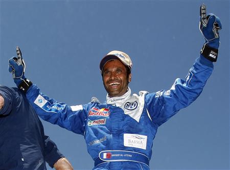 ダカール・ラリー初制覇を喜ぶアルアティア