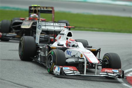 F1マレーシアGPで8位となり、今季初ポイントを獲得した小林可夢偉
