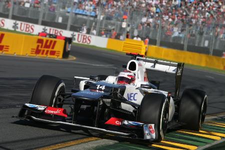 開幕戦6位に入った小林可夢偉の力走(ザウバーモータースポーツ)