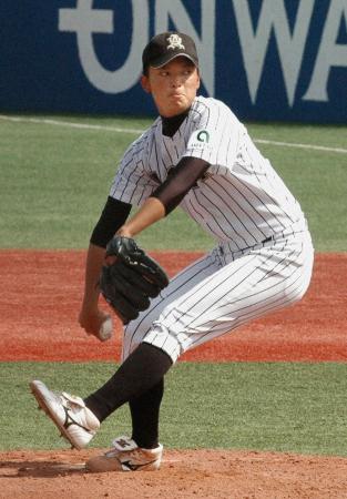 中大戦で1安打完投勝利を挙げた亜大・東浜=神宮