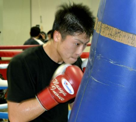 WBCライトフライ級王座に挑戦する井上尚弥=横浜市の大橋ジム