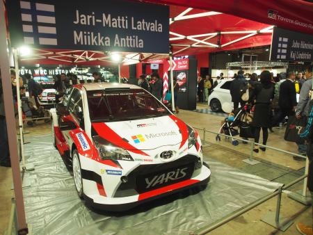 東京オートサロンで、トヨタはヤリスWRC(日本名:ヴィッツ)を展示しWRC復帰をアピールした=千葉市(撮影・田口浩次)