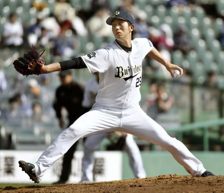 DeNA戦に先発したオリックス・田嶋投手=ほっともっと神戸