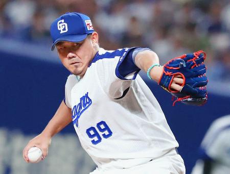 巨人戦に先発し、5回3失点の中日・松坂=ナゴヤドーム
