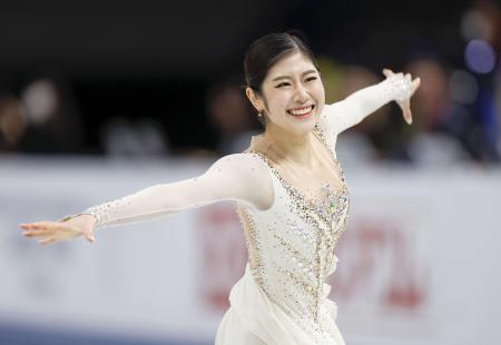 ２０２３年３月、世界選手権で２位の李海仁選手＝さいたまスーパーアリーナ 