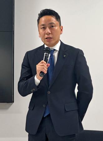 JOCの専務理事に就任し、記者会見する太田雄貴氏=10日午後、東京都内