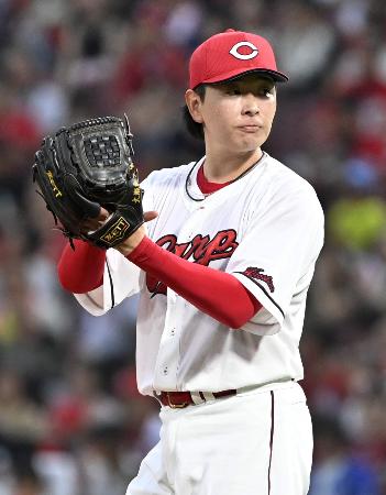 7回途中3失点で4勝目を挙げた広島・大瀬良=マツダ