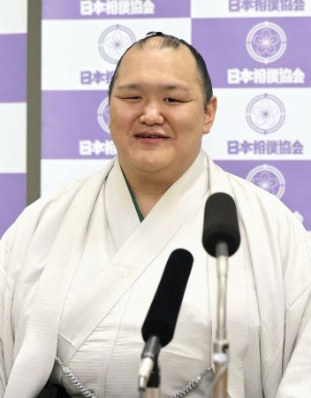 大山親方（元小結北勝富士）＝５月１５日 