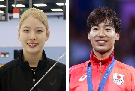 江村美咲(左)、加納虹輝