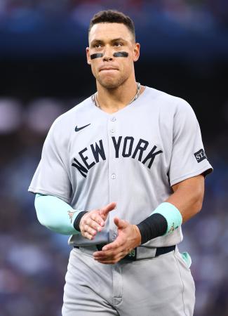 ヤンキースの外野手ジャッジ=21日(ゲッティ=共同)
