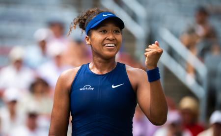 女子シングルス2回戦を突破した大坂なおみ=30日、モントリオール(ゲッティ=共同)