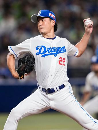 ヤクルト戦に先発した中日・大野=バンテリンドーム