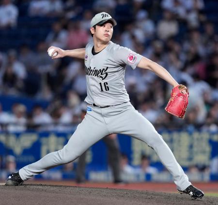 日本ハム戦に先発したロッテ・種市=ZOZOマリン