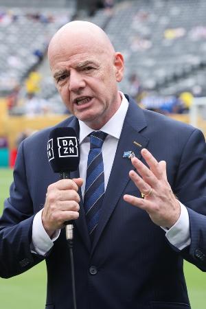 FIFAのインファンティノ会長=7月(ゲッティ=共同)