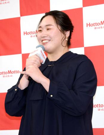イベントに参加した陸上女子やり投げの北口榛花＝６日、東京都内 