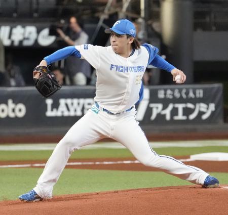 中日戦に先発した日本ハム・細野＝エスコンフィールド 
