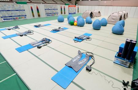 アジア大会とアジアパラ大会の日本選手団支援拠点に設けられたリラックススペース＝１１日午前、名古屋市 