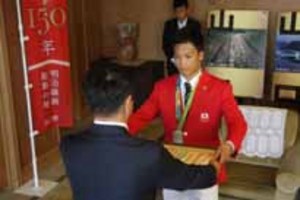 五輪レスリング太田選手、山口県からスポーツ特別褒賞