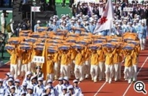 静岡県勢「勝ちにいく」 岩手国体総合開会式