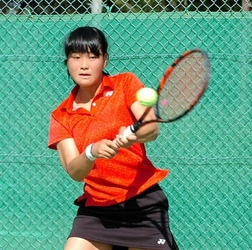 岩手国体 粘り見せた柿沢と富永 テニス少年女子敗退